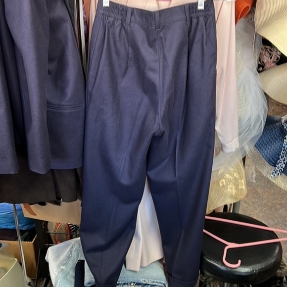 Vintage SAG Harbor petite wool navy suit jacket size 4 pants size 6 - Picture 7 of 7